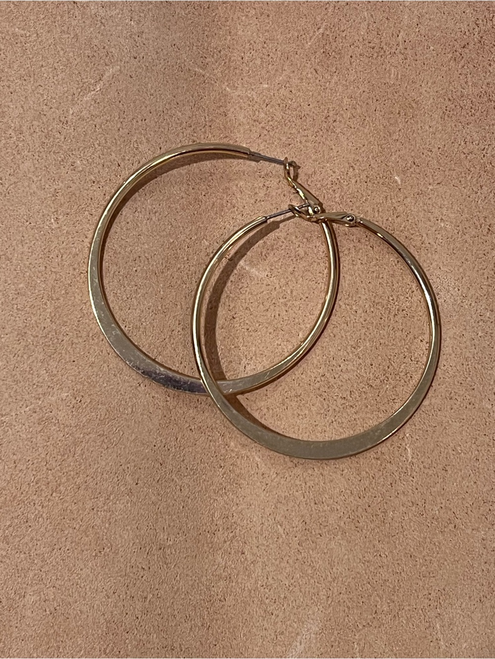 Gold tone Hoop Earrings - Sleek Classic Women’s Jewelry